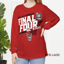 2024 NC State Wolfpack Final Four Shirt 4 2024 Nc State Wolfpack Final Four Red Long sleeved