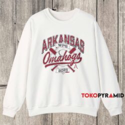 2025 Arkansas Razorbacks WPS Omahogs Shirt 3 2025 Arkansas Razorbacks Wps Omahogs Shirt White Sweatshirt