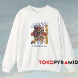 2025 Indiana Pacers Cartoon Starting Five Shirt 3 2025 Indiana Pacers Cartoon Starting Five Shirt White Sweatshirt
