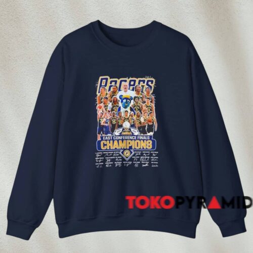 2025 Indiana Pacers East Conference Finals Champions Signatures Shirt Navy Sweatshirt 2025 Indiana Pacers East Conference Finals Champions Signatures Shirt Navy Sweatshirt