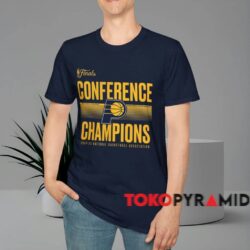 2025 Indiana Pacers Eastern Conference Champions Ball Handler Shirt Navy T shirt