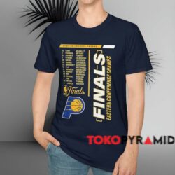2025 Indiana Pacers Eastern Conference Finals Champs Roster Shirt Navy T shirt