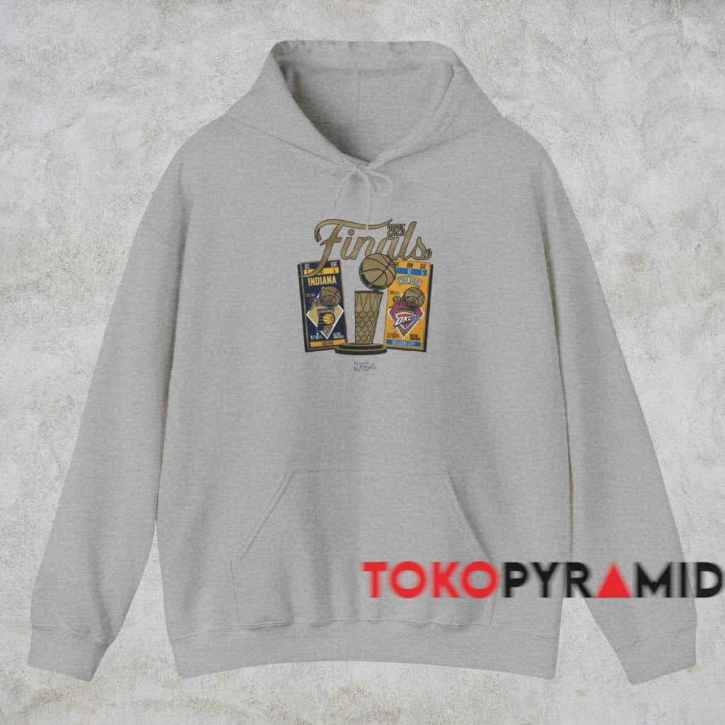 2025 Indiana Pacers Vs Oklahoma City Thunder Stadium Shirt Grey Hoodie 2025 Indiana Pacers Vs Oklahoma City Thunder Stadium Shirt Grey Hoodie