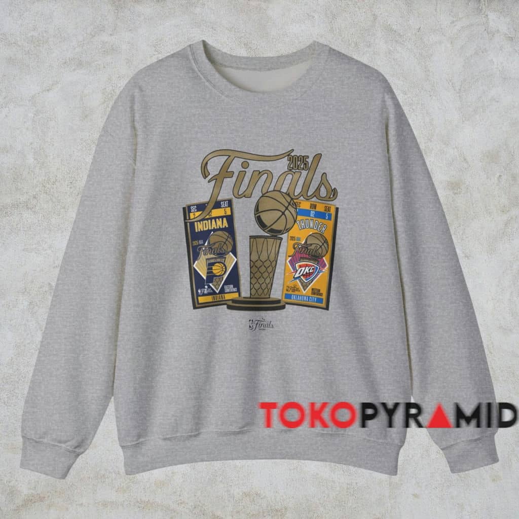 2025 Indiana Pacers Vs Oklahoma City Thunder Stadium Shirt Grey Sweatshirt 2025 Indiana Pacers Vs Oklahoma City Thunder Stadium Shirt Grey Sweatshirt