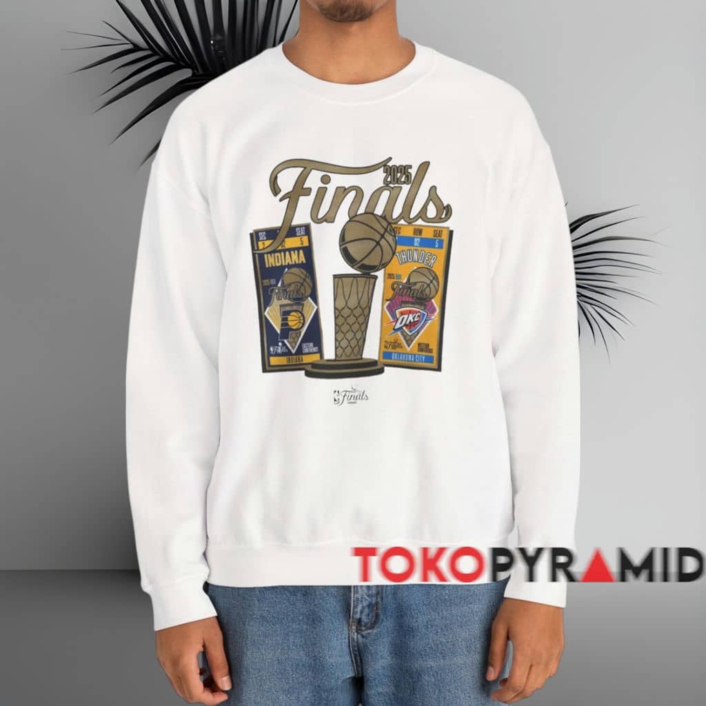 2025 Indiana Pacers Vs Oklahoma City Thunder Stadium Shirt White Sweatshirt 2025 Indiana Pacers Vs Oklahoma City Thunder Stadium Shirt White Sweatshirt