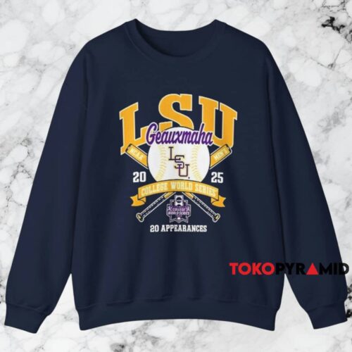 2025 Lsu Geauxmaha College World Series Shirt Navy Sweatshirt 2025 Lsu Geauxmaha College World Series Shirt Navy Sweatshirt