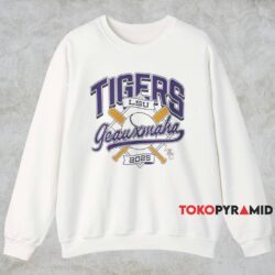 2025 LSU Tigers Geauxmaha Baseball Shirt 4 2025 Lsu Tigers Geauxmaha Baseball Shirt White Sweatshirt