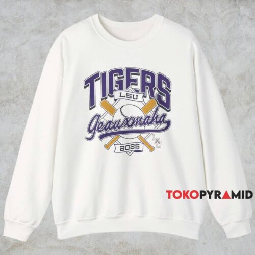 2025 Lsu Tigers Geauxmaha Baseball Shirt White Sweatshirt 2025 Lsu Tigers Geauxmaha Baseball Shirt White Sweatshirt