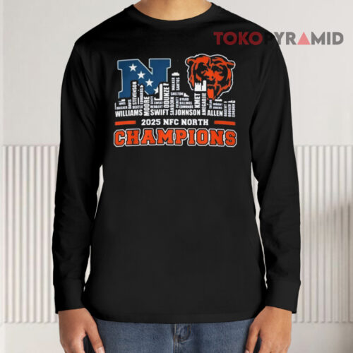2025 Nfc North Champions Chicago Bears Long sleeved