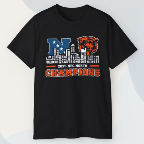 2025 Nfc North Champions Chicago Bears T shirt