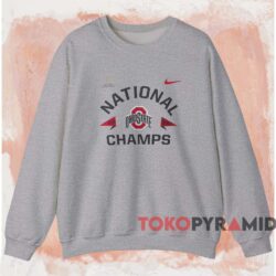 2025 Ohio State CFP National Champions Shirt 4 2025 Ohio State Cfp National Champions Shirt Grey Sweatshirt