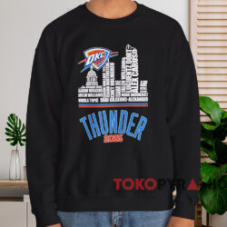 2025 OKC Thunder Built For Thunder Shirt 4 2025 Okc Thunder Built For Thunder Shirt Black Sweatshirt