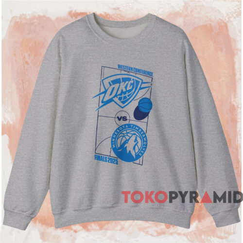 2025 Oklahoma City Thunder Western Conference Finals Shirt Grey Sweatshirt 2025 Oklahoma City Thunder Western Conference Finals Shirt Grey Sweatshirt