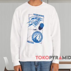 2025 Oklahoma City Thunder Western Conference Finals Shirt 3 2025 Oklahoma City Thunder Western Conference Finals Shirt White Sweatshirt
