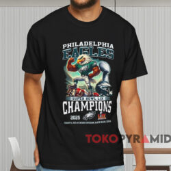 2025 Super Bowl Lix Champions Philadelphia Eagles Mascot Shirt Black T shirt