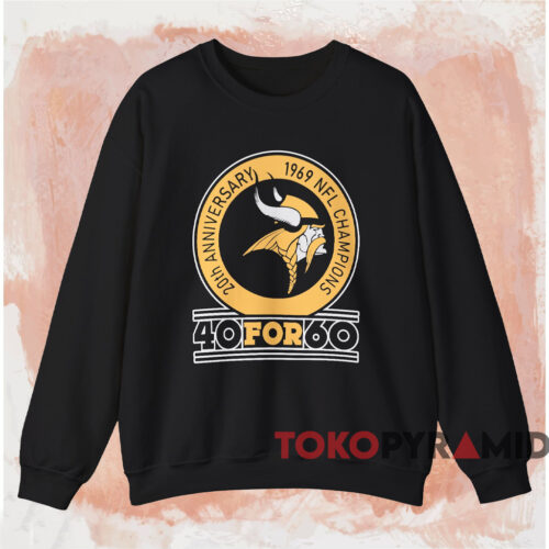 20th Anniversary Minnesota Vikings 40 For 60 Shirt Black Sweatshirt 20th Anniversary Minnesota Vikings 40 For 60 Shirt Black Sweatshirt