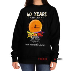 40 Years Akira Toriyama Signature Shirt 3 40 Years Akira Toriyama Signature Black Sweatshirt