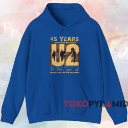 45 Years U2 Thank You For The Memories T-shirt 2 45 Years U2 Thank You For The Memories T shirt Blue Hoodie