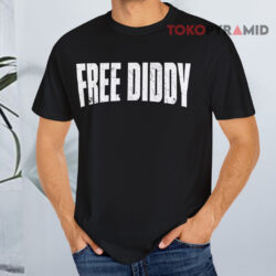 50 Cent Wearing Free Diddy Black T shirt