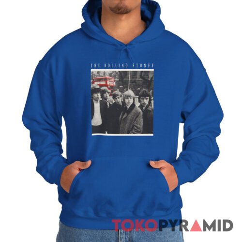60s Vintage The Rolling Stones 1964 Bus Photo Rare Hoodie