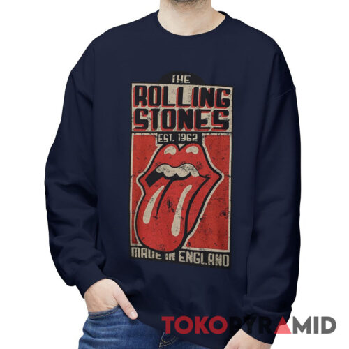60s Vintage The Rolling Stones Est 1962 Made in England Rare Sweatshirt