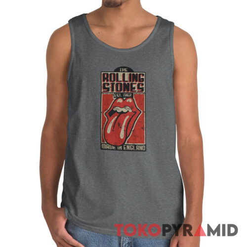 60s Vintage The Rolling Stones Est 1962 Made in England Rare Tank Top