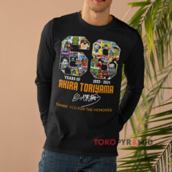 68 Years Akira Toriyama Signature Shirt Thank You For The Memories 4 68 Years Akira Toriyama Signature Shirt Thank You For The Memories Black Long sleeved
