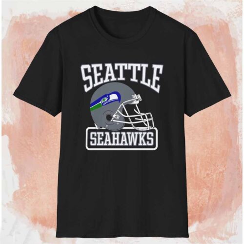 70s Seattle Seahawks Nfl Shirt Black T shirt