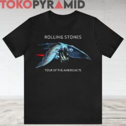 70s Vintage 1975 Rolling Stones Tour Of The Americas Eagle Rare Black T shirt