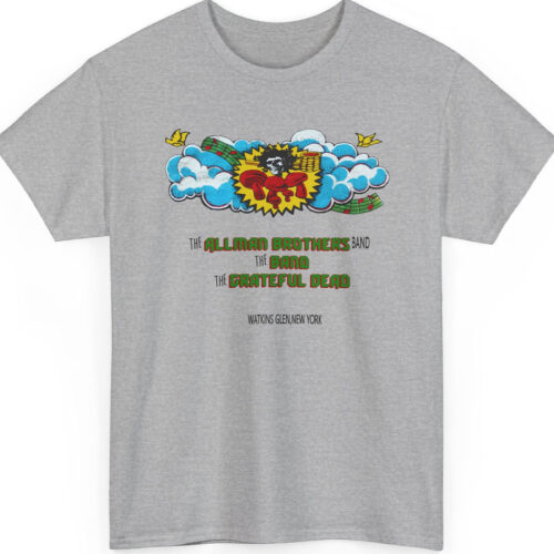 70s Vintage Grateful Dead Allman Brothers The Band 1973 Summer Jam at Watkins Glen Festival Shirt