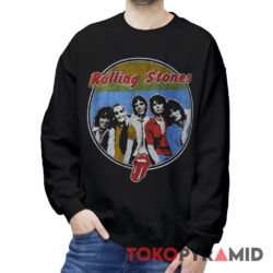70s Vintage Rolling Stones 1978 Old Picture Rare Sweatshirt