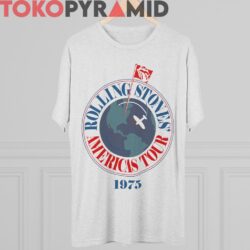 70s Vintage Rolling Stones Americas Tour 1975 Rare T-shirt 3 70s Vintage Rolling Stones Americas Tour 1975 Rare Grey T shirt