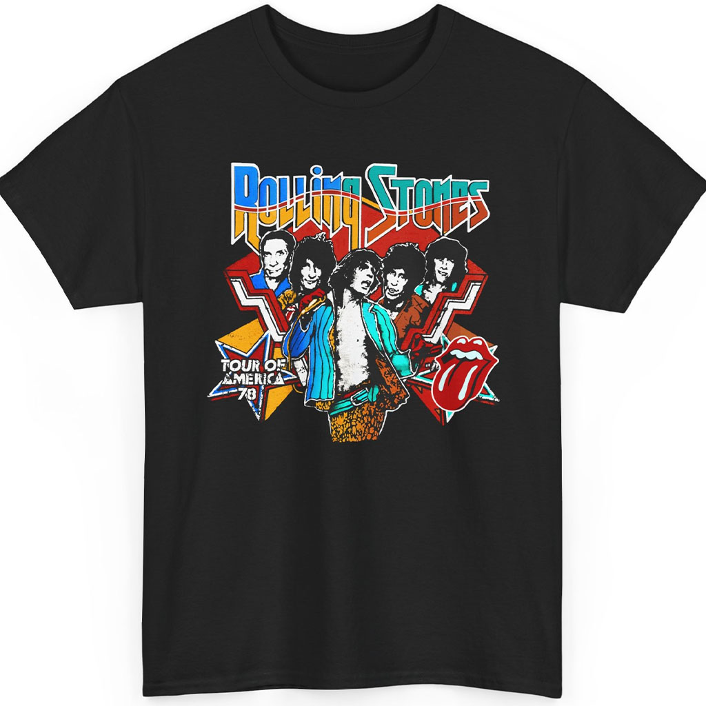 70s Vintage Rolling Stones Tour Of America 1978 Rare Shirt 70s Vintage Rolling Stones Tour Of America 1978 Rare Shirt