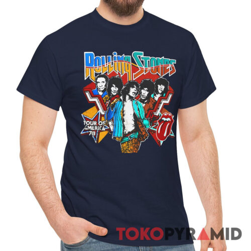 70s Vintage Rolling Stones Tour Of America 1978 Rare T Shirt 70s Vintage Rolling Stones Tour Of America 1978 Rare T Shirt