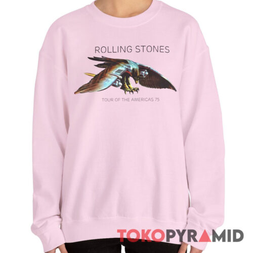 70s Vintage Rolling Stones Tour Of The Americas 1975 Eagle Rare Sweatshirt