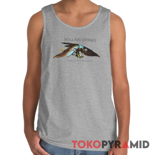 70s Vintage Rolling Stones Tour Of The Americas 1975 Eagle Rare Tank Top