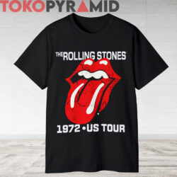 70s Vintage The Rolling Stones 1972 US Tour Rare Black T shirt