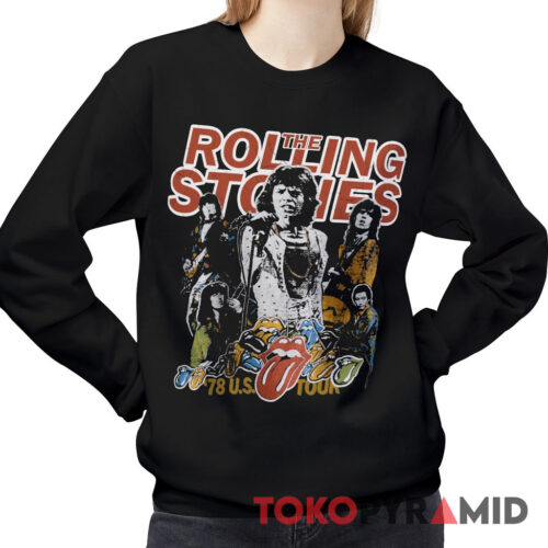 70s Vintage The Rolling Stones 78 US Tour Rare Sweatshirt