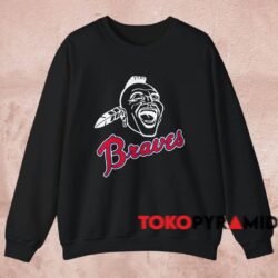80s Atlanta Braves Vintage Logo Shirt 4 80s Atlanta Braves Vintage Logo Shirt Black Sweatshirt