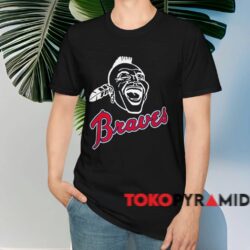 80s Atlanta Braves Vintage Logo Shirt Black T shirt