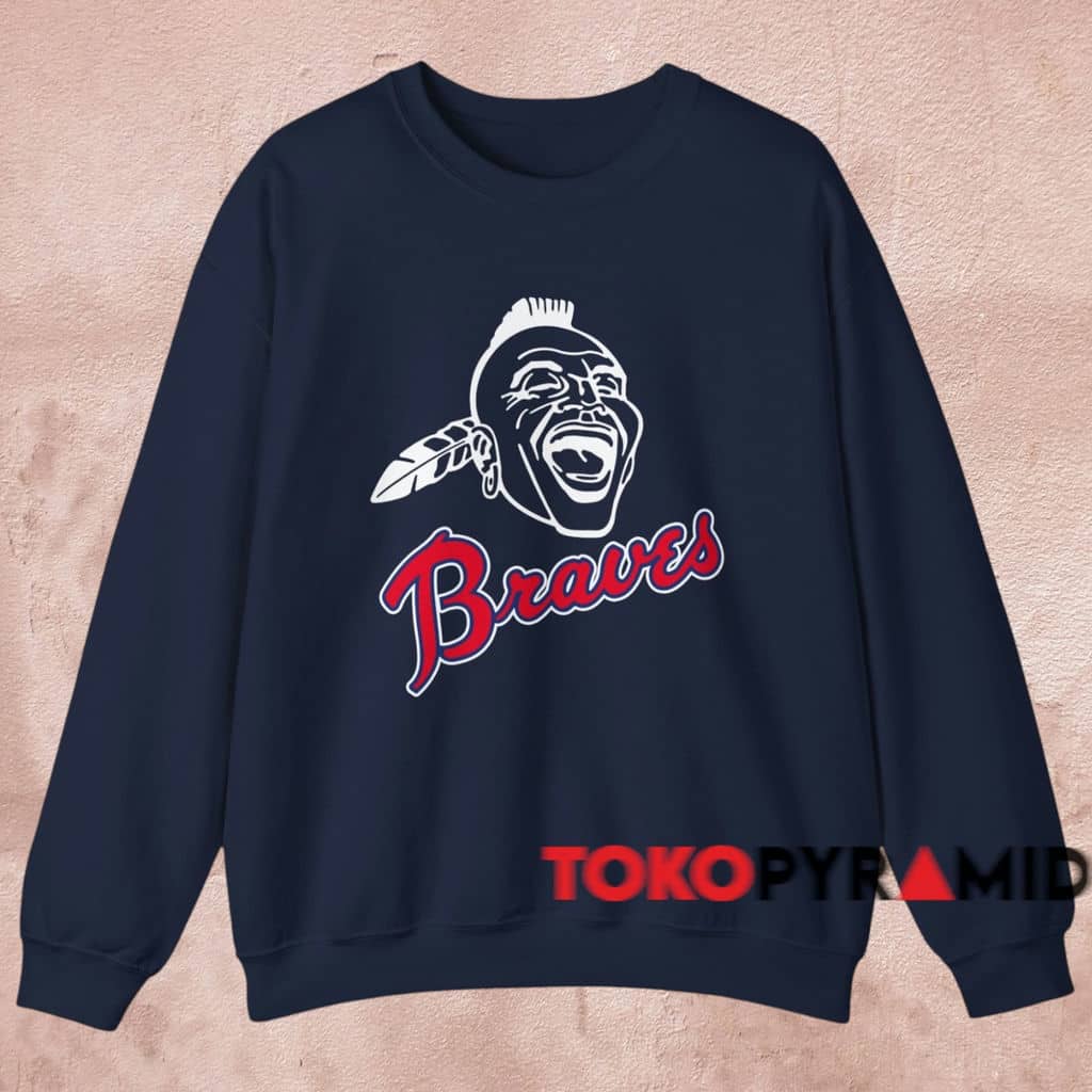 80s Atlanta Braves Vintage Logo Shirt Navy Sweatshirt 80s Atlanta Braves Vintage Logo Shirt Navy Sweatshirt