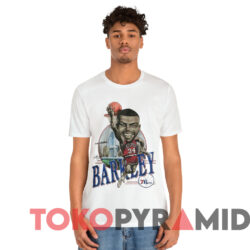 80s Charles Barkley Philadelphia 76ers Caricature T shirt White T shirt