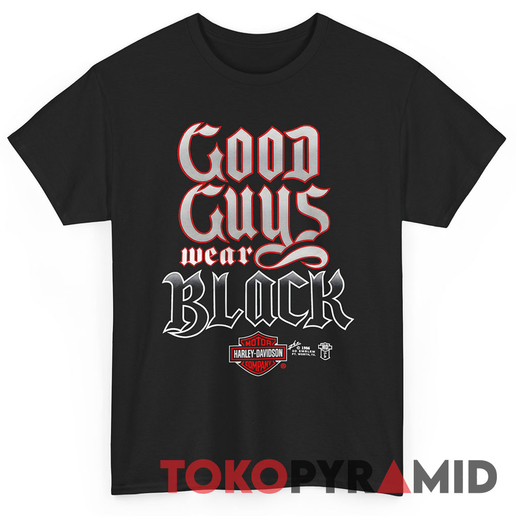80s Harley Davidson Good Guys Wear Black Shirt 80s Harley Davidson Good Guys Wear Black Shirt