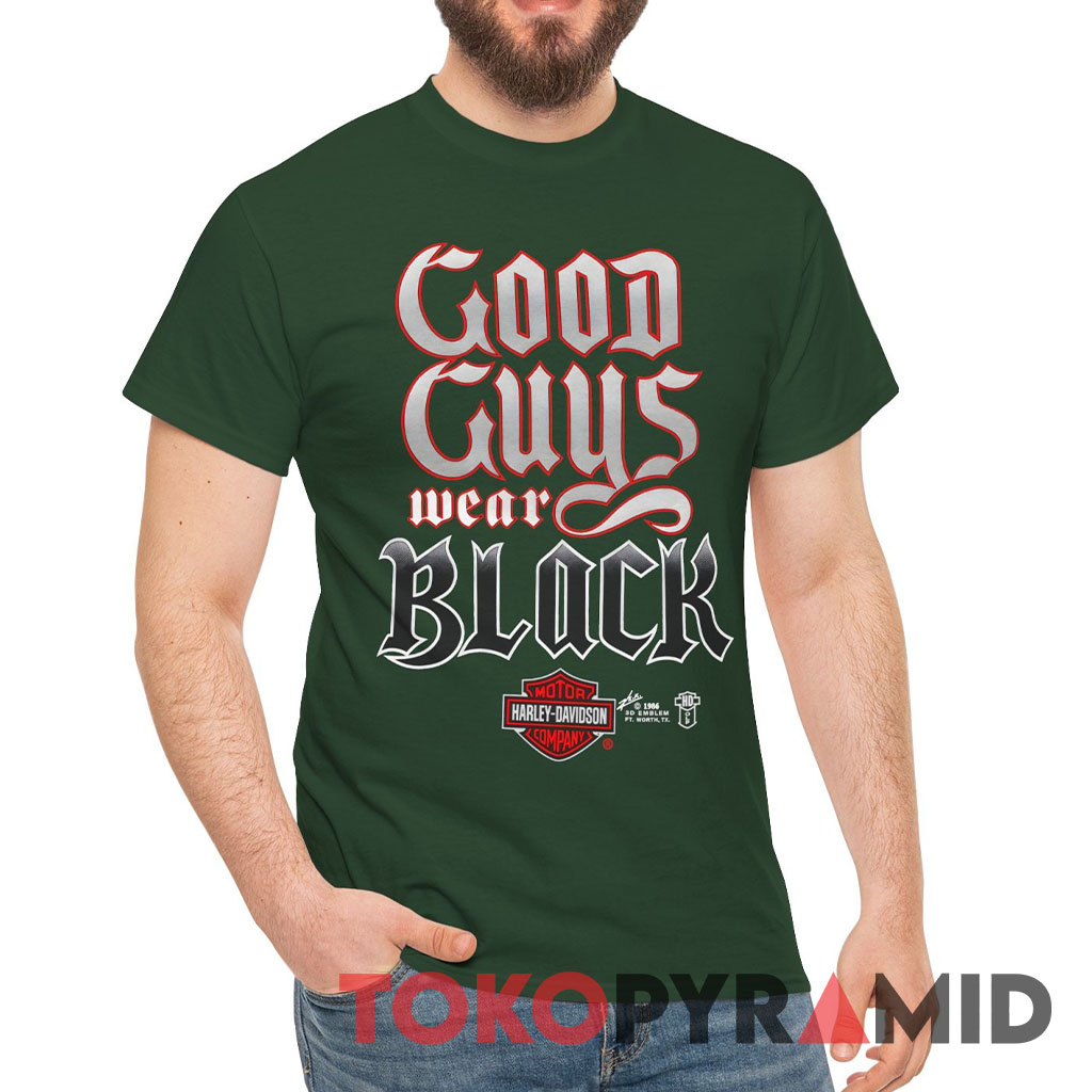 80s Harley Davidson Good Guys Wear Black Tee 80s Harley Davidson Good Guys Wear Black Tee