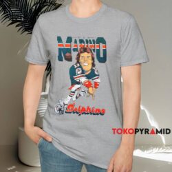 80s Miami Dolphins Dan Marino Caricature Shirt Grey T shirt