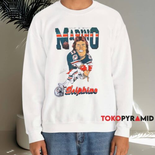 80s Miami Dolphins Dan Marino Caricature Shirt White Sweatshirt