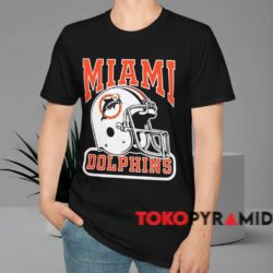 80s Miami Dolphins Nfl Football Shirt Black T shirt