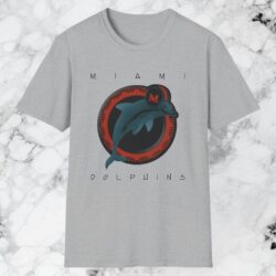 80s Miami Dolphins Nfl Logo Shirt Grey T shirt