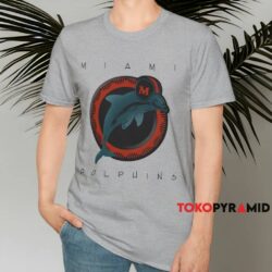 80s Miami Dolphins Nfl Logo Shirt Grey T shirt