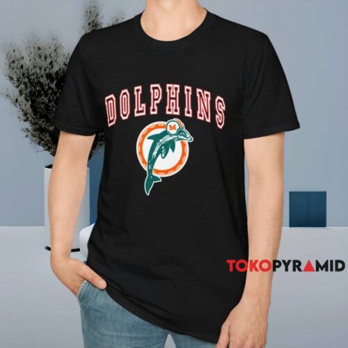 80s Miami Dolphins Nfl Shirt Black T shirt